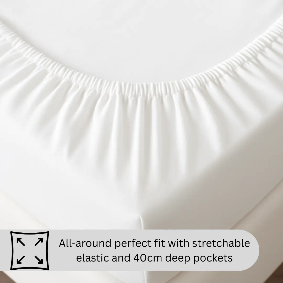 Deep pocket fitted sheet